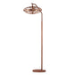 HomeRoots Pioko Caged Floor Lamp With Bulbs In Speckled Copper Finish