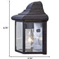 HomeRoots Pocket Lantern Wall Light in Antique Black Finish