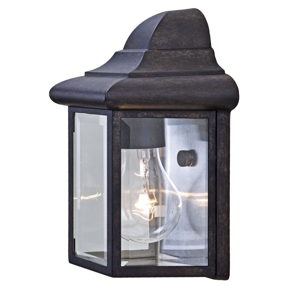 HomeRoots Pocket Lantern Wall Light in Antique Black Finish