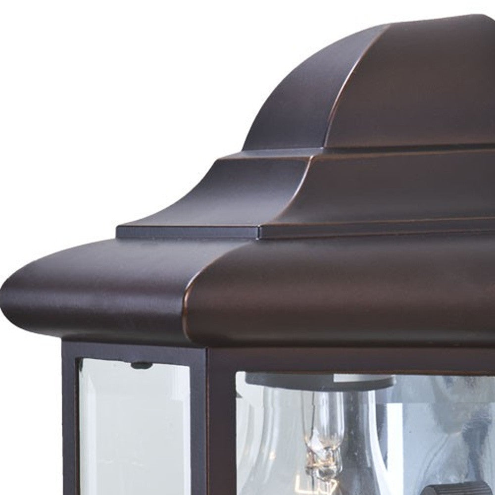HomeRoots Pocket Lantern Wall Light in Bronze Finish