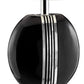 HomeRoots Polyresin Lamp With Beige Fabric Shade in Black Finish