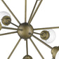 HomeRoots Portsmith 12-Light Chandelier With Raw Brass Finish