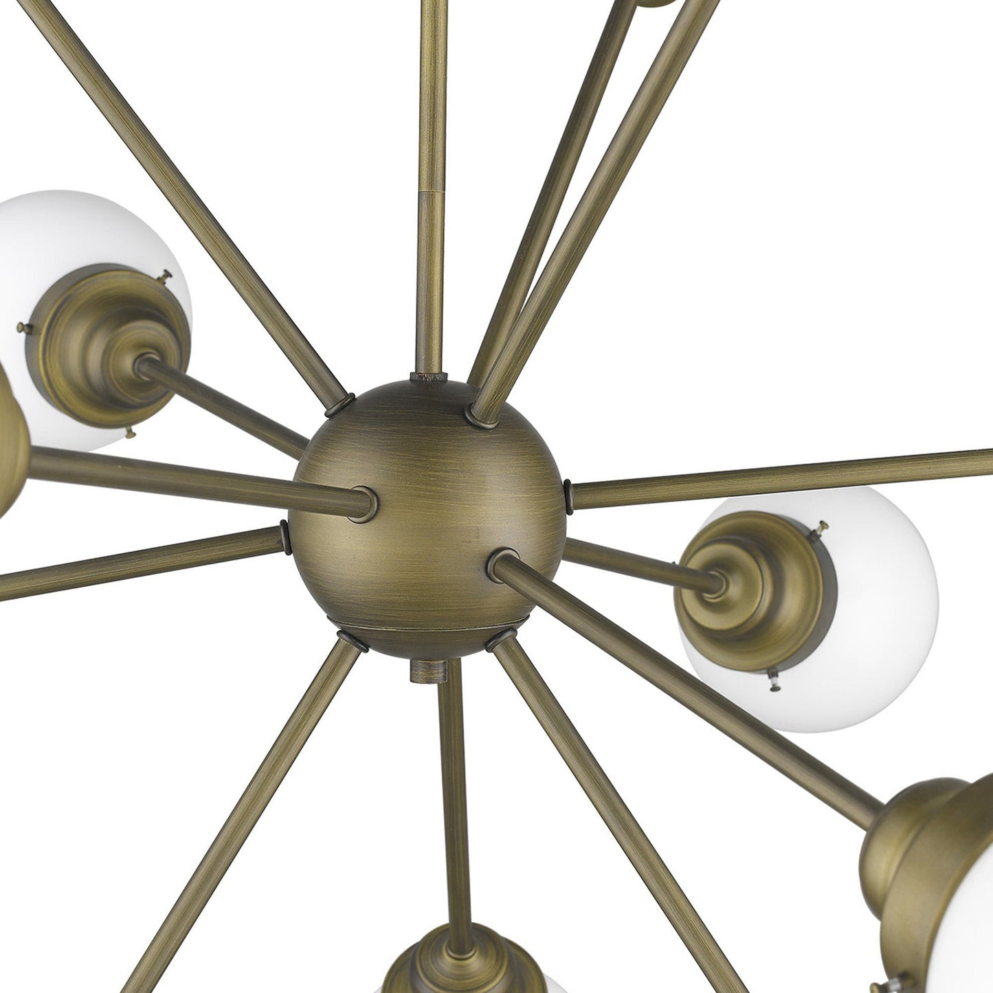 HomeRoots Portsmith 12-Light Chandelier With Raw Brass Finish