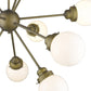 HomeRoots Portsmith 12-Light Chandelier With Raw Brass Finish