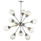 HomeRoots Portsmith 12-Light Chandelier in Polished Nickel Finish