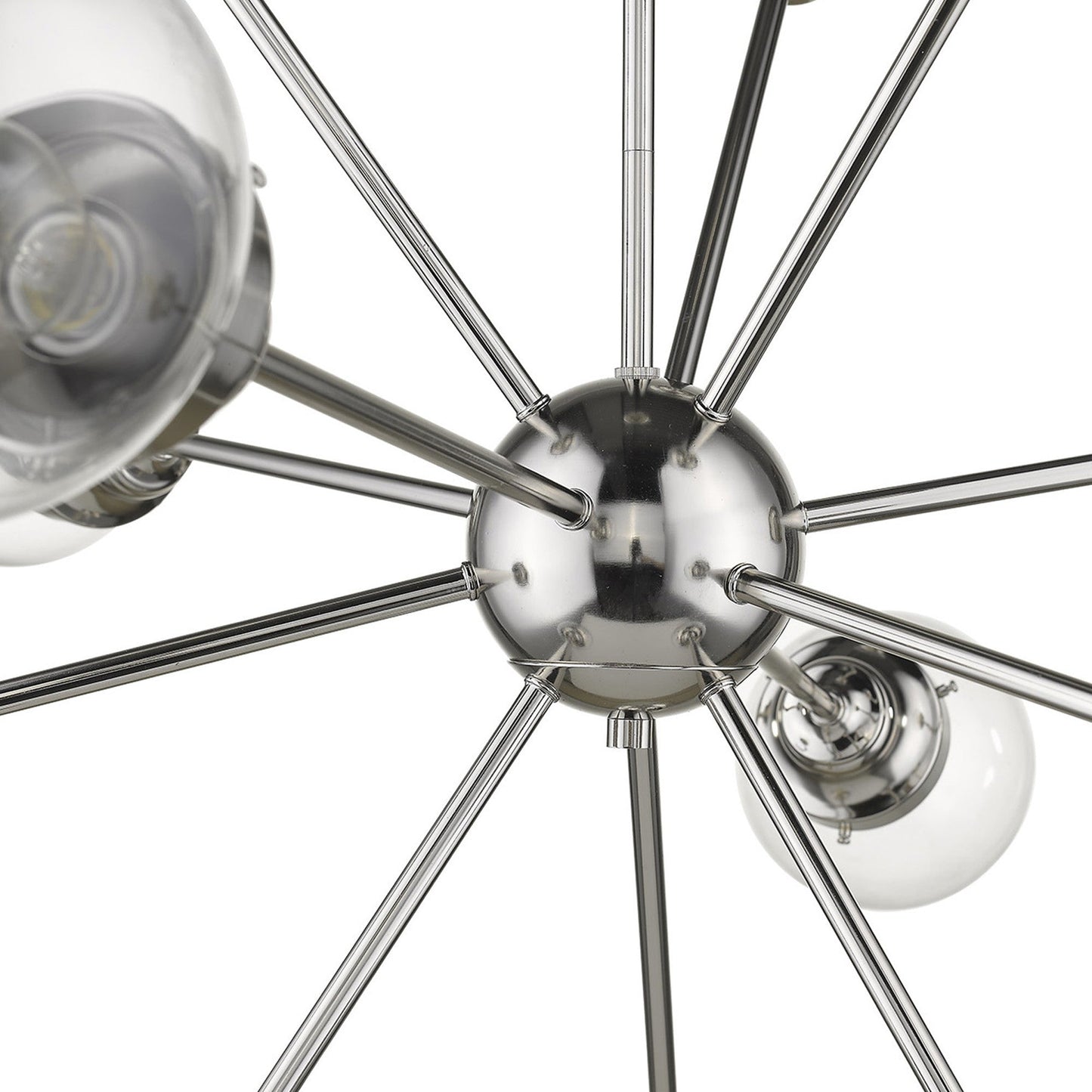 HomeRoots Portsmith 12-Light Chandelier in Polished Nickel Finish