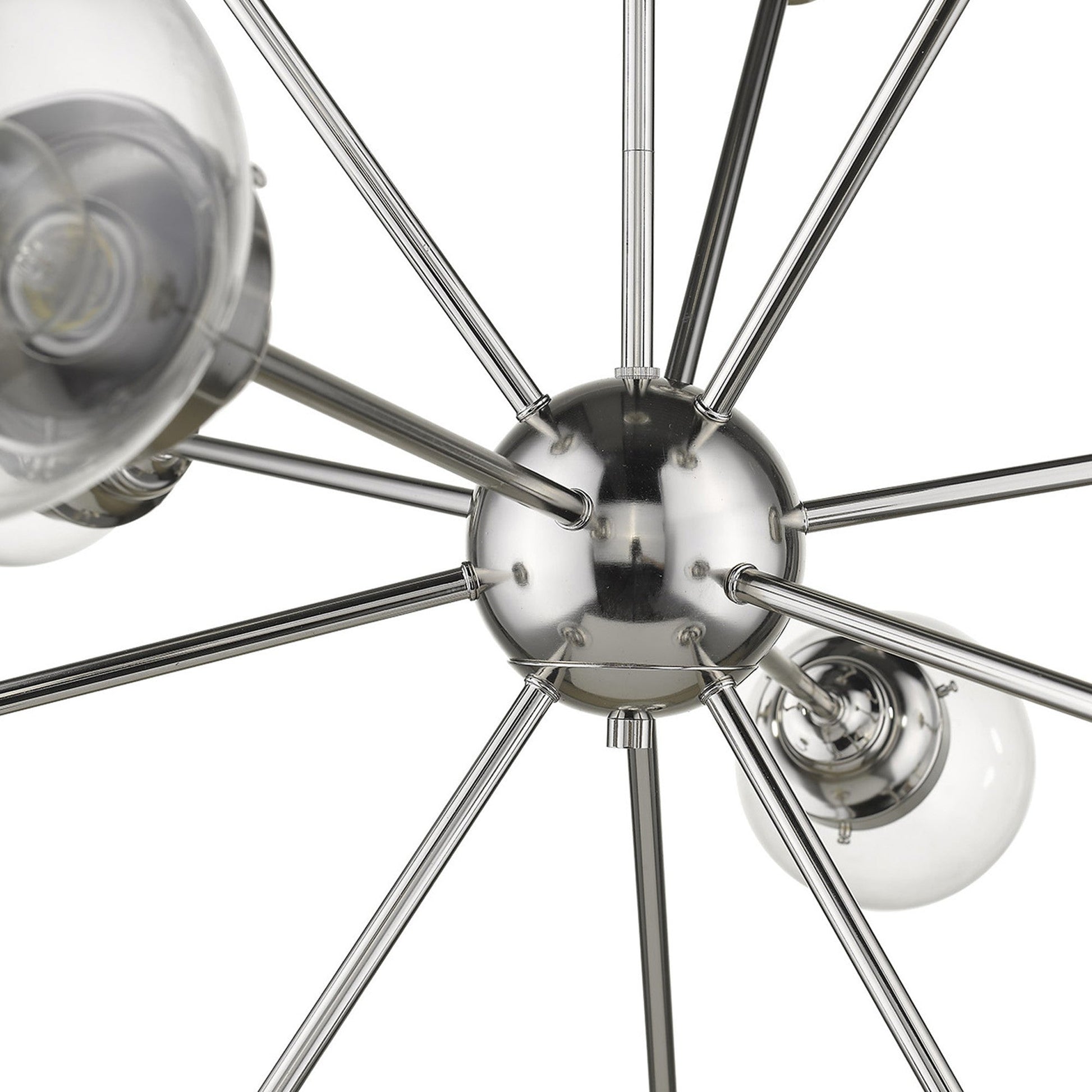 HomeRoots Portsmith 12-Light Chandelier in Polished Nickel Finish
