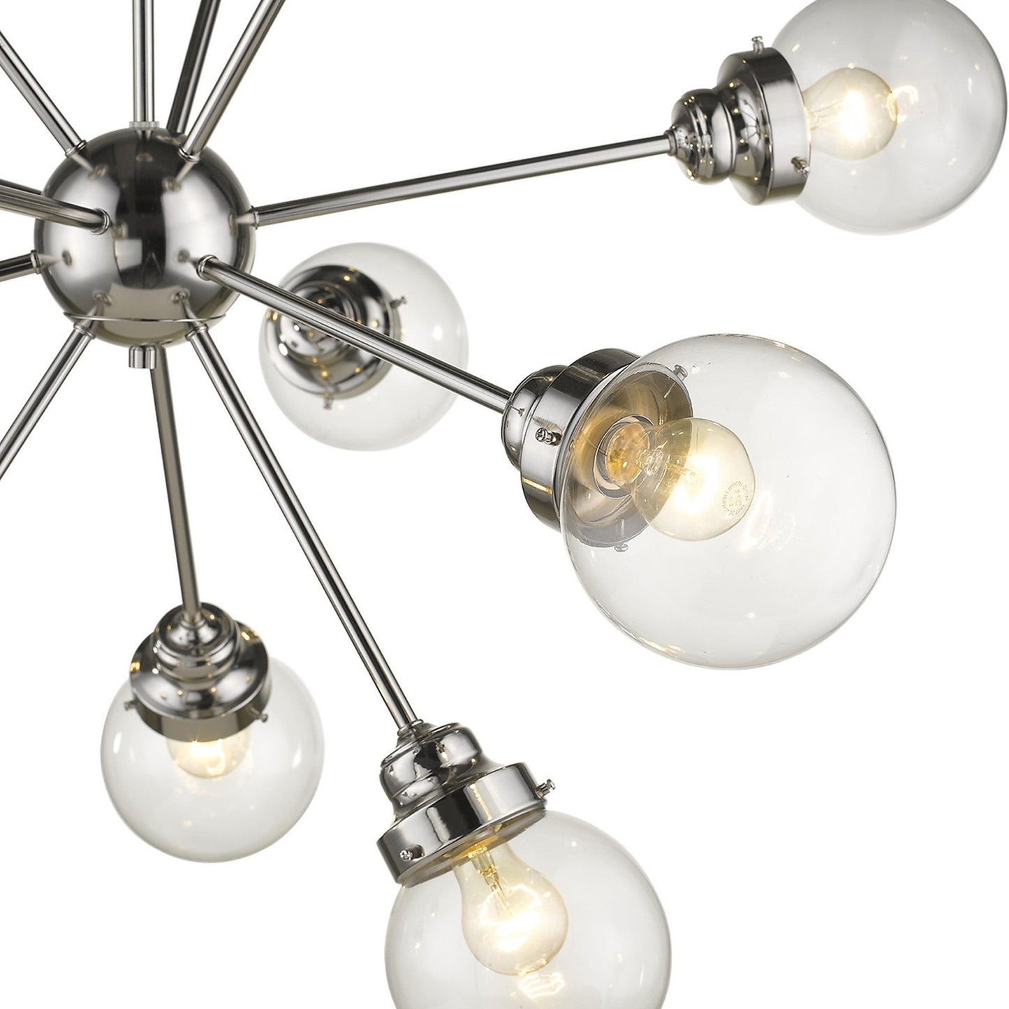 HomeRoots Portsmith 12-Light Chandelier in Polished Nickel Finish