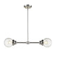 HomeRoots Portsmith 2-Light Island Pendant in Polished Nickel Finish
