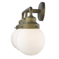 HomeRoots Portsmith 3-Light Vanity in Raw Brass Finish