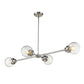 HomeRoots Portsmith 4-Light Island Pendant in Polished Nickel Finish