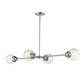 HomeRoots Portsmith 4-Light Island Pendant in Polished Nickel Finish