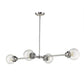 HomeRoots Portsmith 4-Light Island Pendant in Polished Nickel Finish