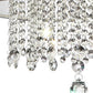 HomeRoots Primo Gold Finish Ceiling Lamp With Crystal Accents and White Shade
