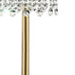 HomeRoots Primo Table Lamp With Crystal Accents And White Shade in Gold Finish