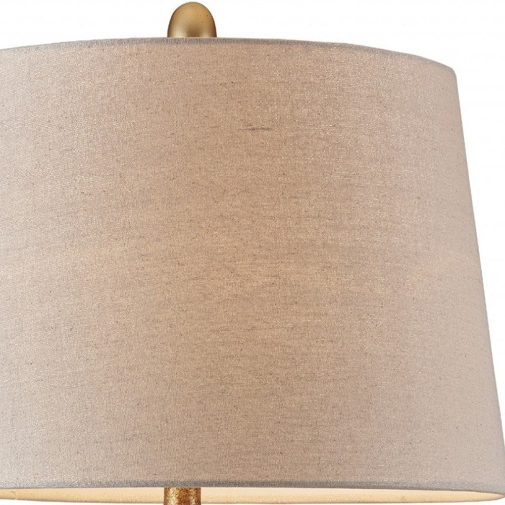 HomeRoots Primo Tall Table Lamp in Silver and Gold Finish