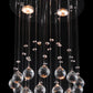 HomeRoots Rain Drops Ceiling Lamp in Silver Finish