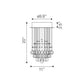 HomeRoots Rain Drops Ceiling Lamp in Silver Finish