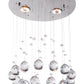 HomeRoots Rain Drops Ceiling Lamp in Silver Finish