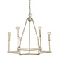 HomeRoots Reagan 6-Light Chandelier in Washed Gold Finish