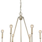 HomeRoots Reagan 6-Light Chandelier in Washed Gold Finish