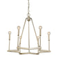 HomeRoots Reagan 6-Light Chandelier in Washed Gold Finish