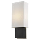 HomeRoots Rectangular Wall Sconce with Linen Fabric Shade