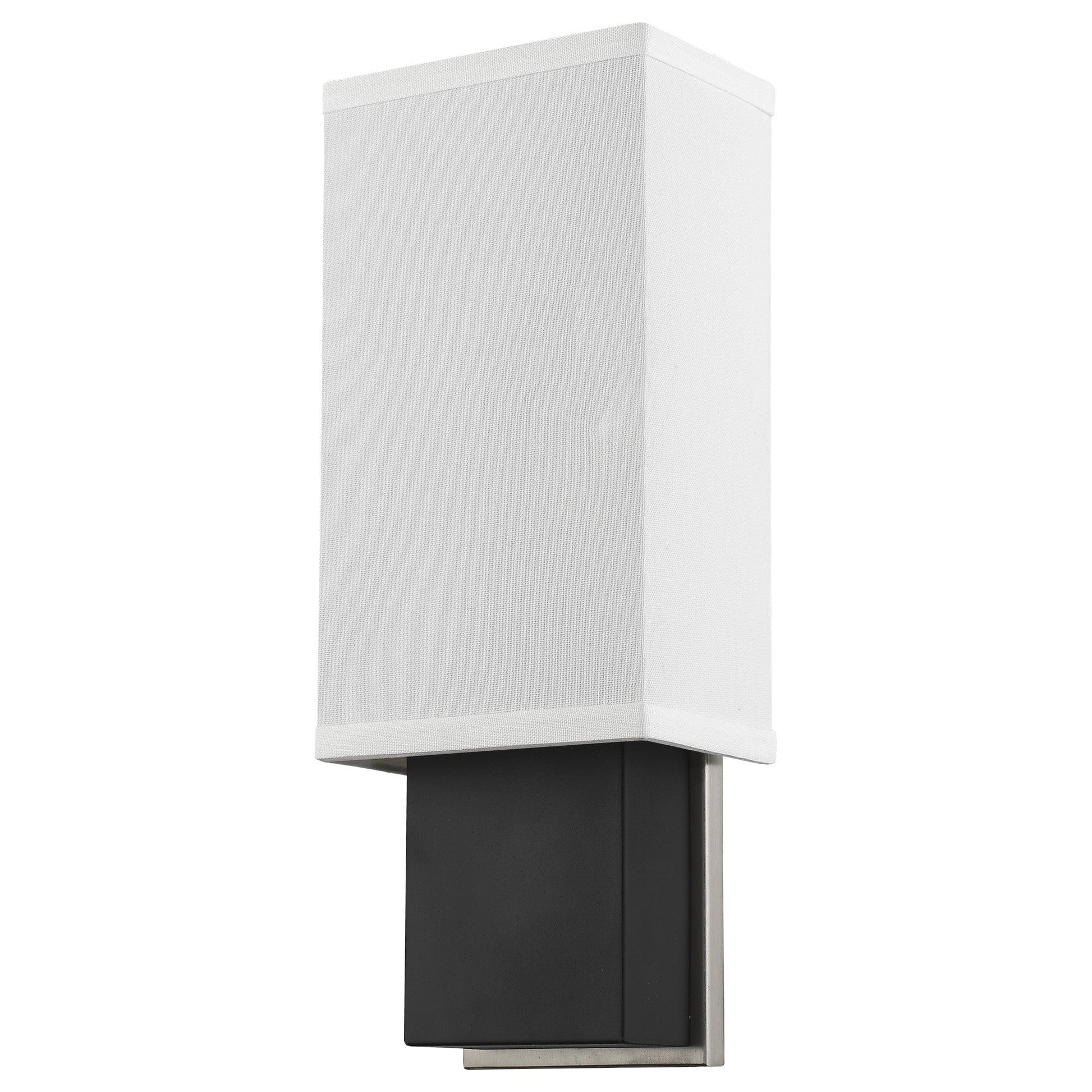 HomeRoots Rectangular Wall Sconce with Linen Fabric Shade