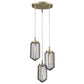 HomeRoots Reece 3-Light Chandelier in Aged Brass Finish