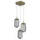 HomeRoots Reece 3-Light Chandelier in Aged Brass Finish