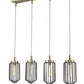 HomeRoots Reece 4-Light Island Pendant With Aged Brass Finish