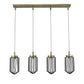 HomeRoots Reece 4-Light Island Pendant With Aged Brass Finish