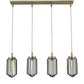 HomeRoots Reece 4-Light Island Pendant With Aged Brass Finish