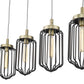 HomeRoots Reece 4-Light Island Pendant With Aged Brass Finish