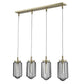 HomeRoots Reece 4-Light Island Pendant With Aged Brass Finish