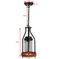 HomeRoots Retro Metal And Wood Pendant Lamp in Brown Finish