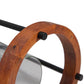 HomeRoots Retro Metal And Wood Pendant Lamp in Brown Finish