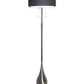 HomeRoots Reverse Teardrop Black and Chrome Floor Lamp