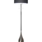 HomeRoots Reverse Teardrop Black and Chrome Floor Lamp