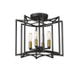 HomeRoots Rhian 4-Light Pendant in Matte Black Finish