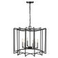 HomeRoots Rhian 8-Light Pendant in Matte Black Finish