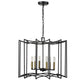 HomeRoots Rhian 8-Light Pendant in Matte Black Finish