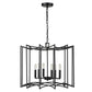 HomeRoots Rhian 8-Light Pendant in Matte Black Finish