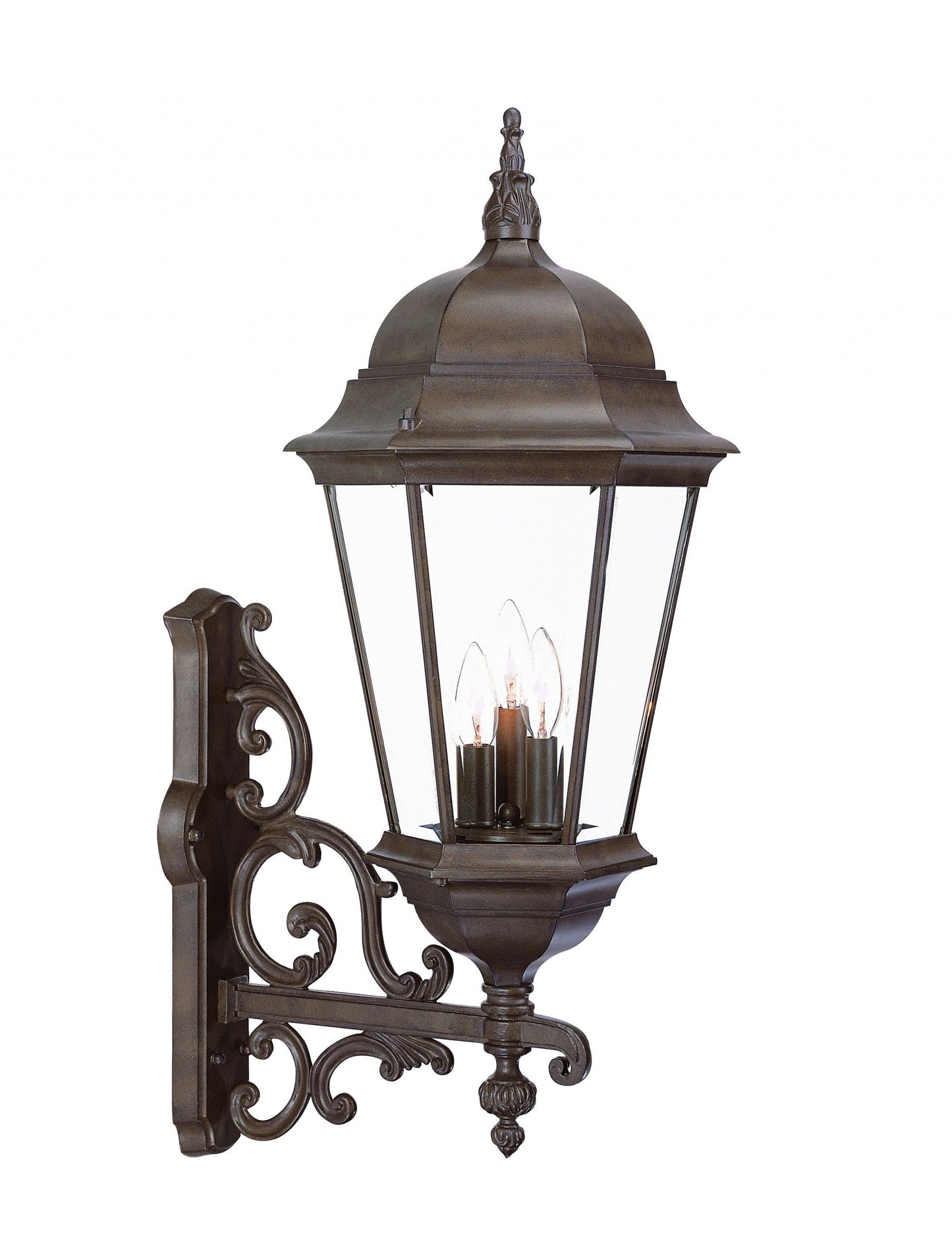 HomeRoots Richmond 3-Light Wall Light in Burled Walnut Finish