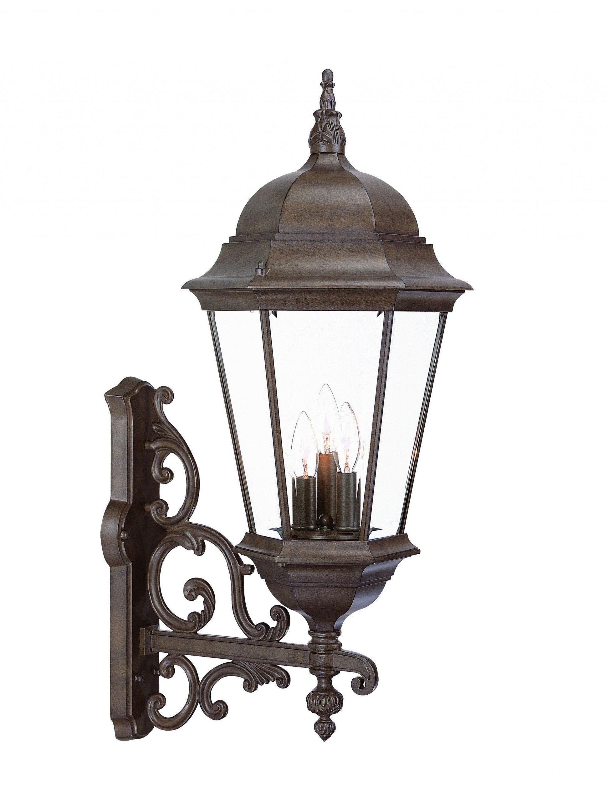 HomeRoots Richmond 3-Light Wall Light in Burled Walnut Finish