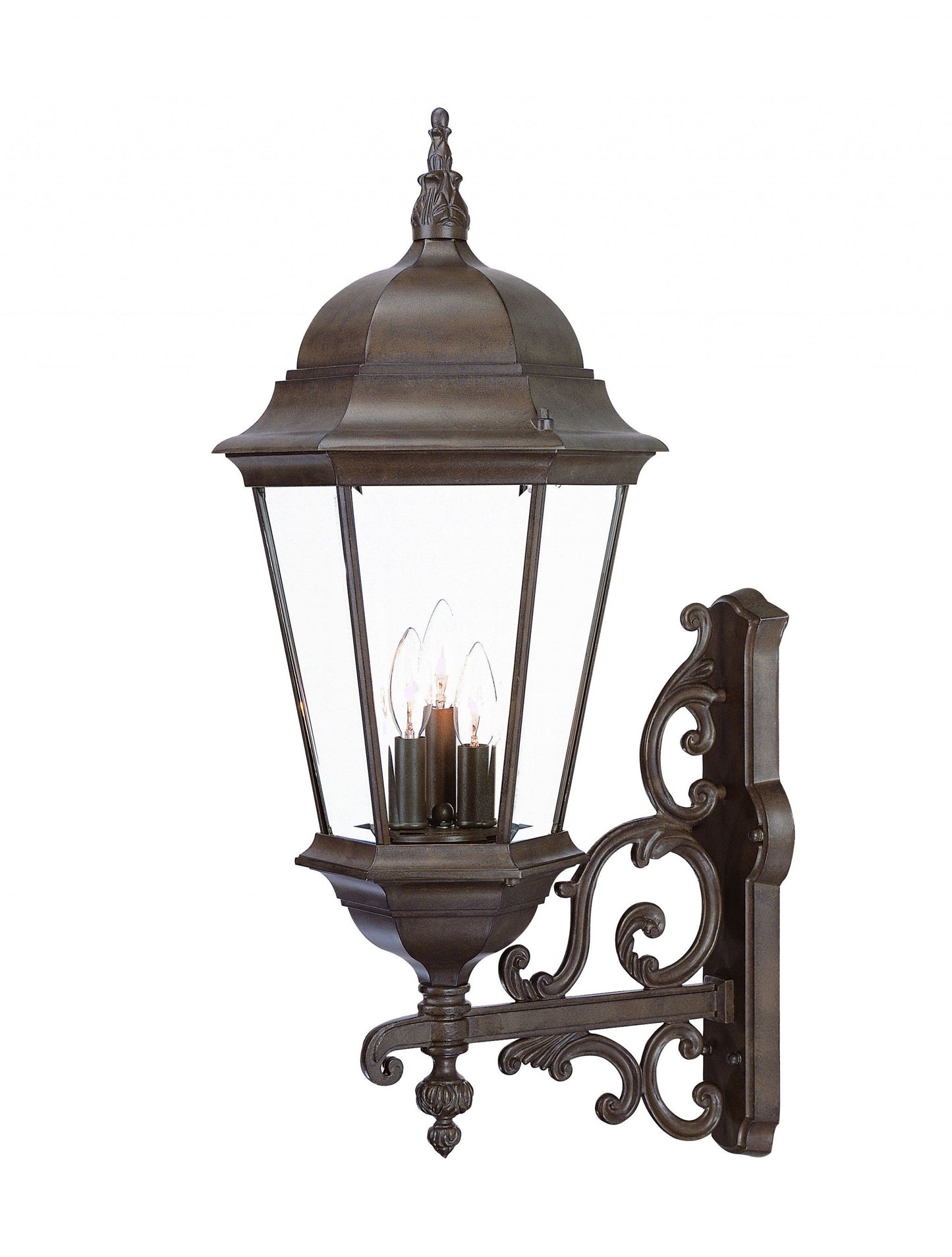 HomeRoots Richmond 3-Light Wall Light in Burled Walnut Finish