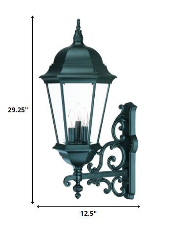 HomeRoots Richmond 3-Light Wall Light in Matte Black Finish