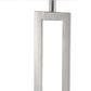 HomeRoots Riley 1-Light Table Lamp With Off White Shantung Shade and Brushed Nickel Finish