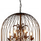 HomeRoots Rinee III Cage Chandelier In Bronze Finish