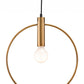 HomeRoots Ring Ceiling Lamp in Gold Finish